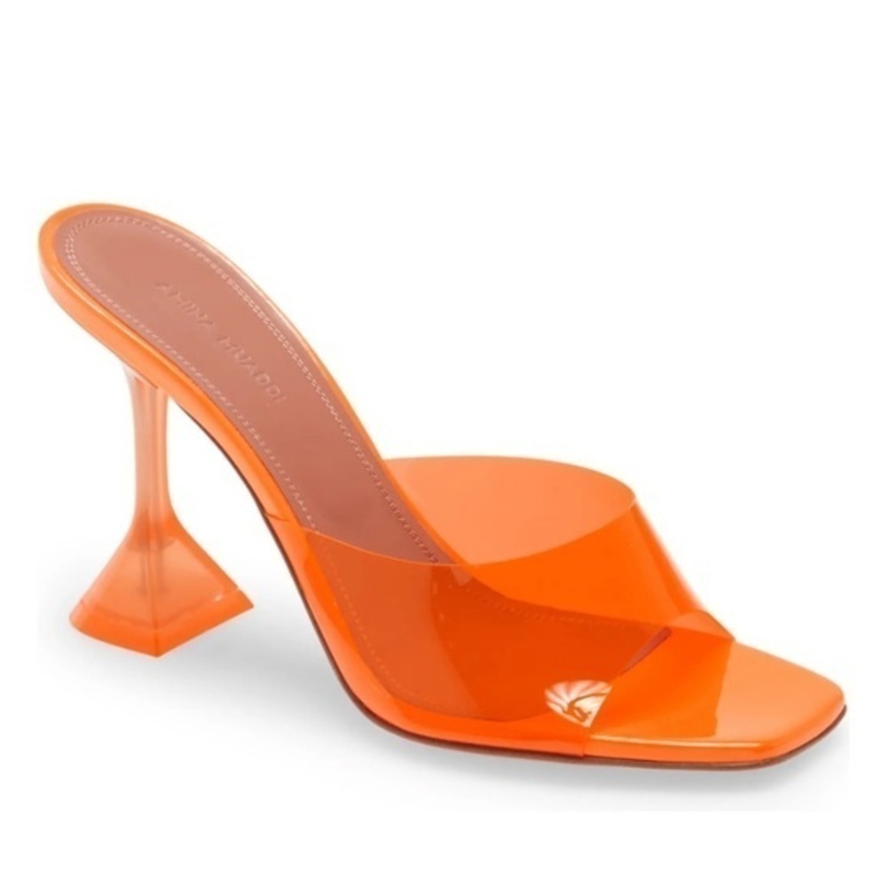 Amina Muaddi Lupita glass sandal size 39EU
